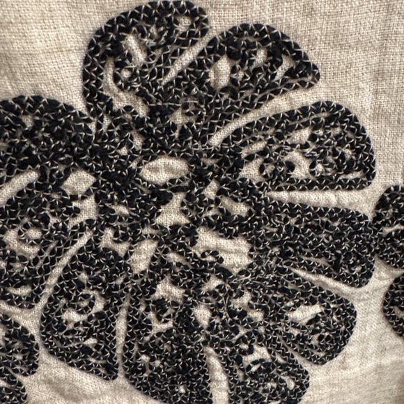 New✨Banana Republic Embroidered Linen Tank Top - Black and Cream size S - Picture 5 of 8